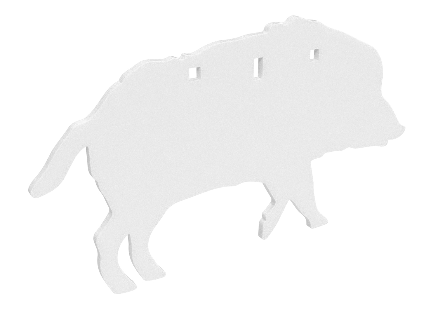 Outline of a white cow silhouette