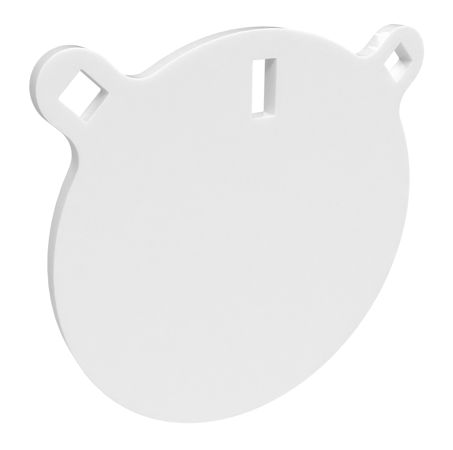 Plain white circular object with attachment holes.