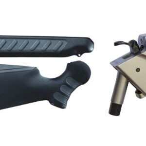 Gun parts including stock and trigger mechanism.
