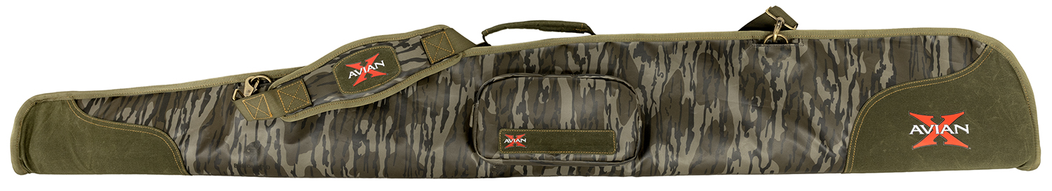 Avian X camouflage gun case with strap.