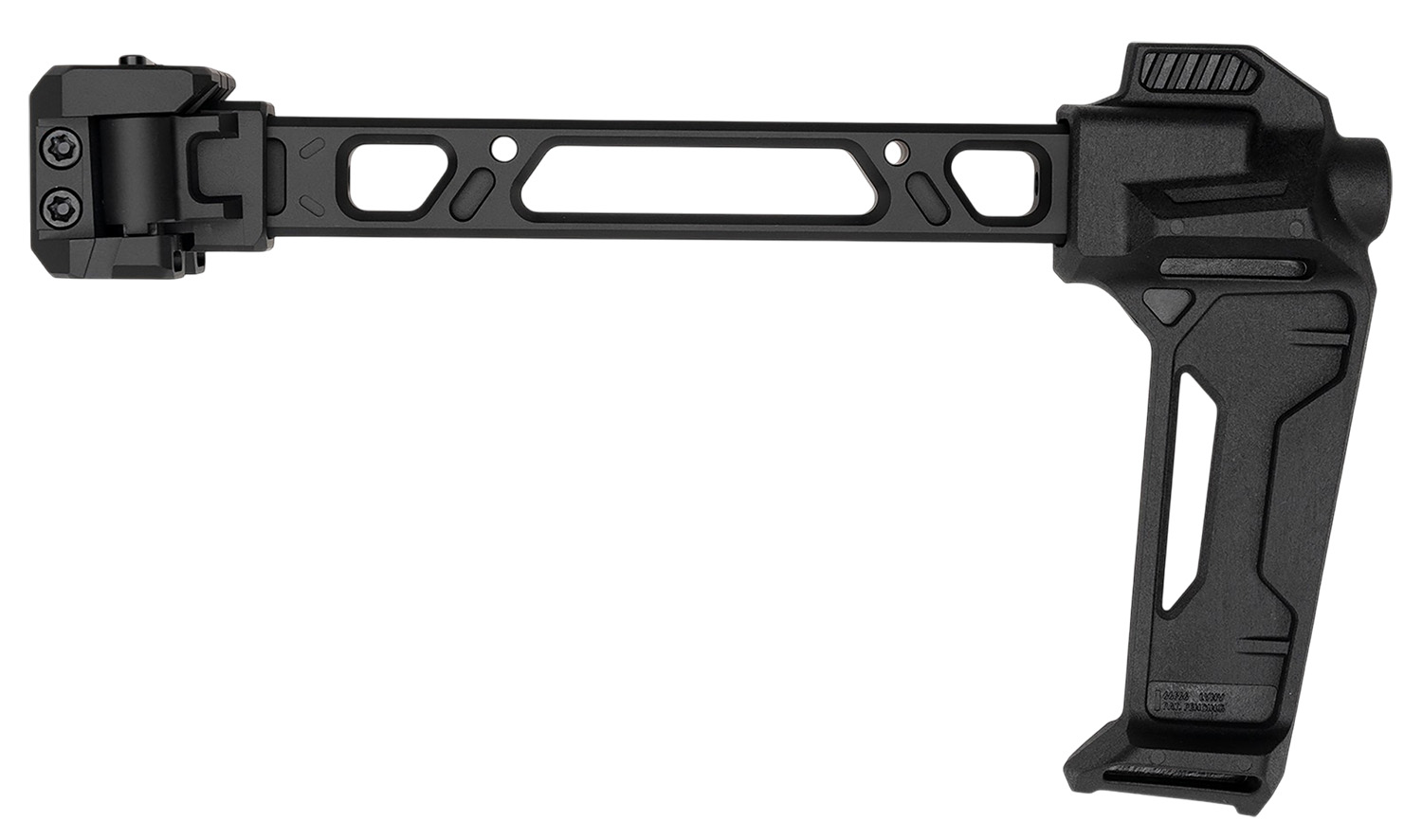Adjustable tactical gun stock for enhanced stability.