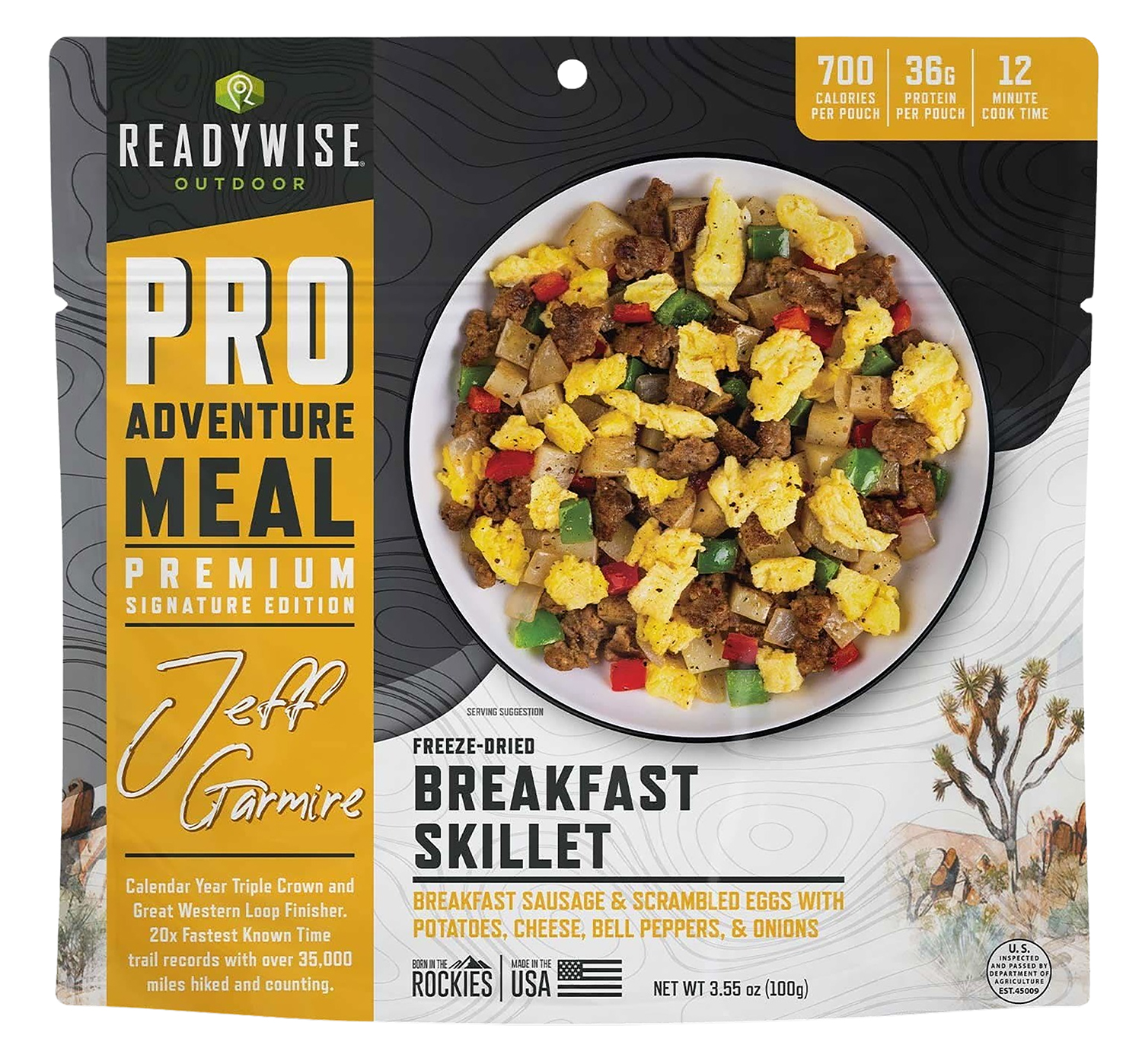 ReadyWise breakfast skillet meal with eggs and sausage