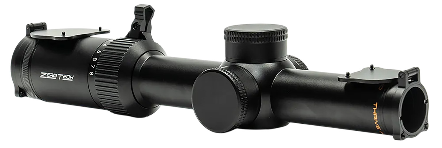 Black ZeroTech rifle scope with adjustment knobs