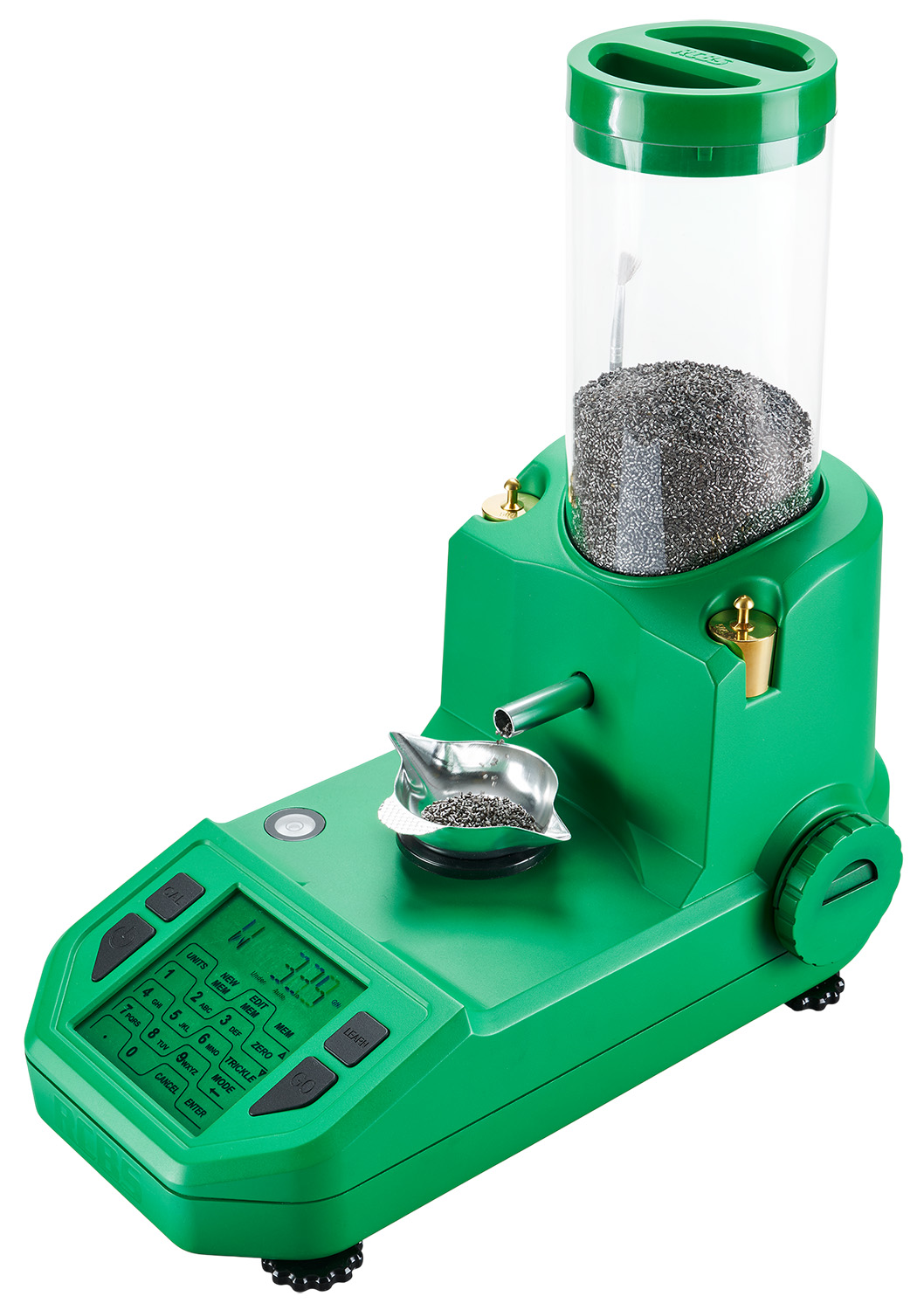 Digital reloading scale for precise measurements.