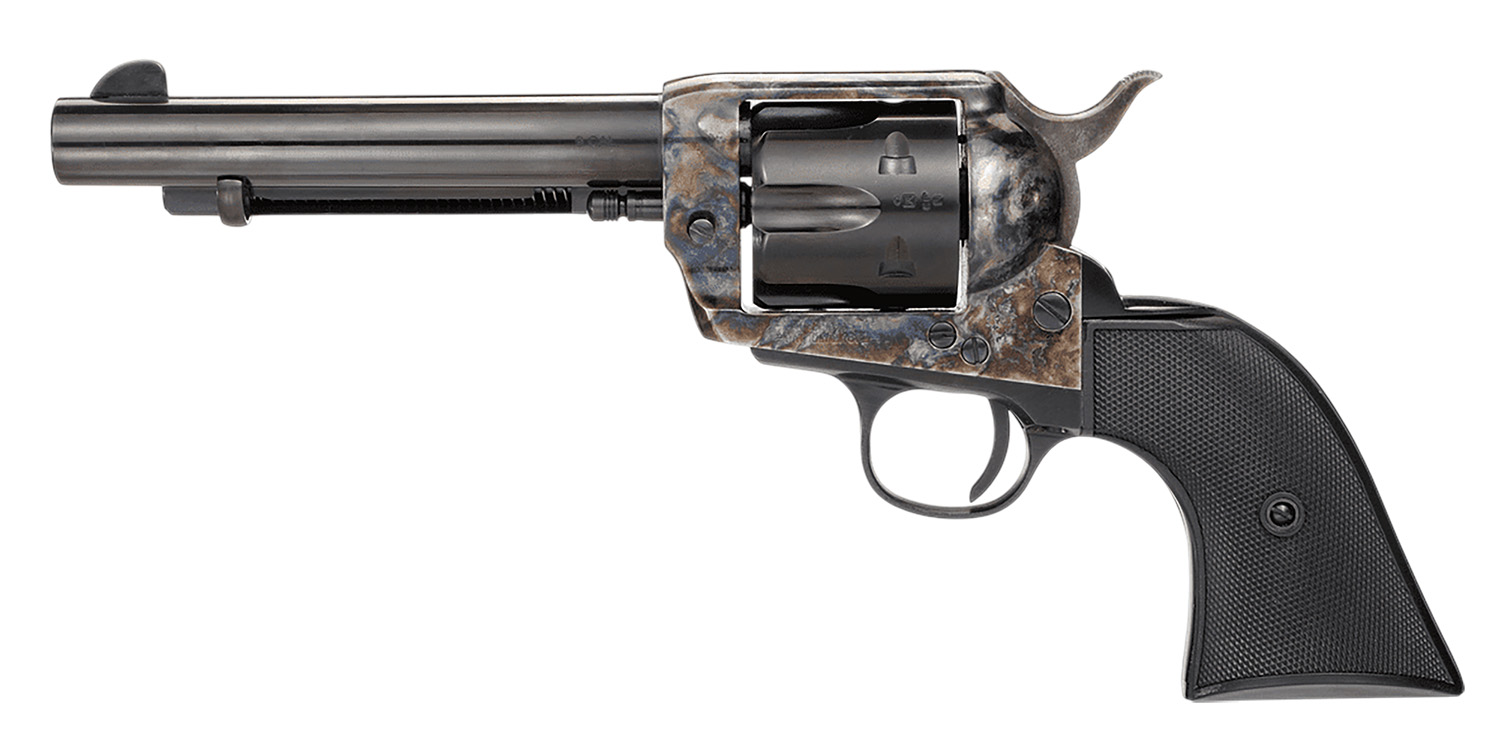 Close-up of a decorative revolver.