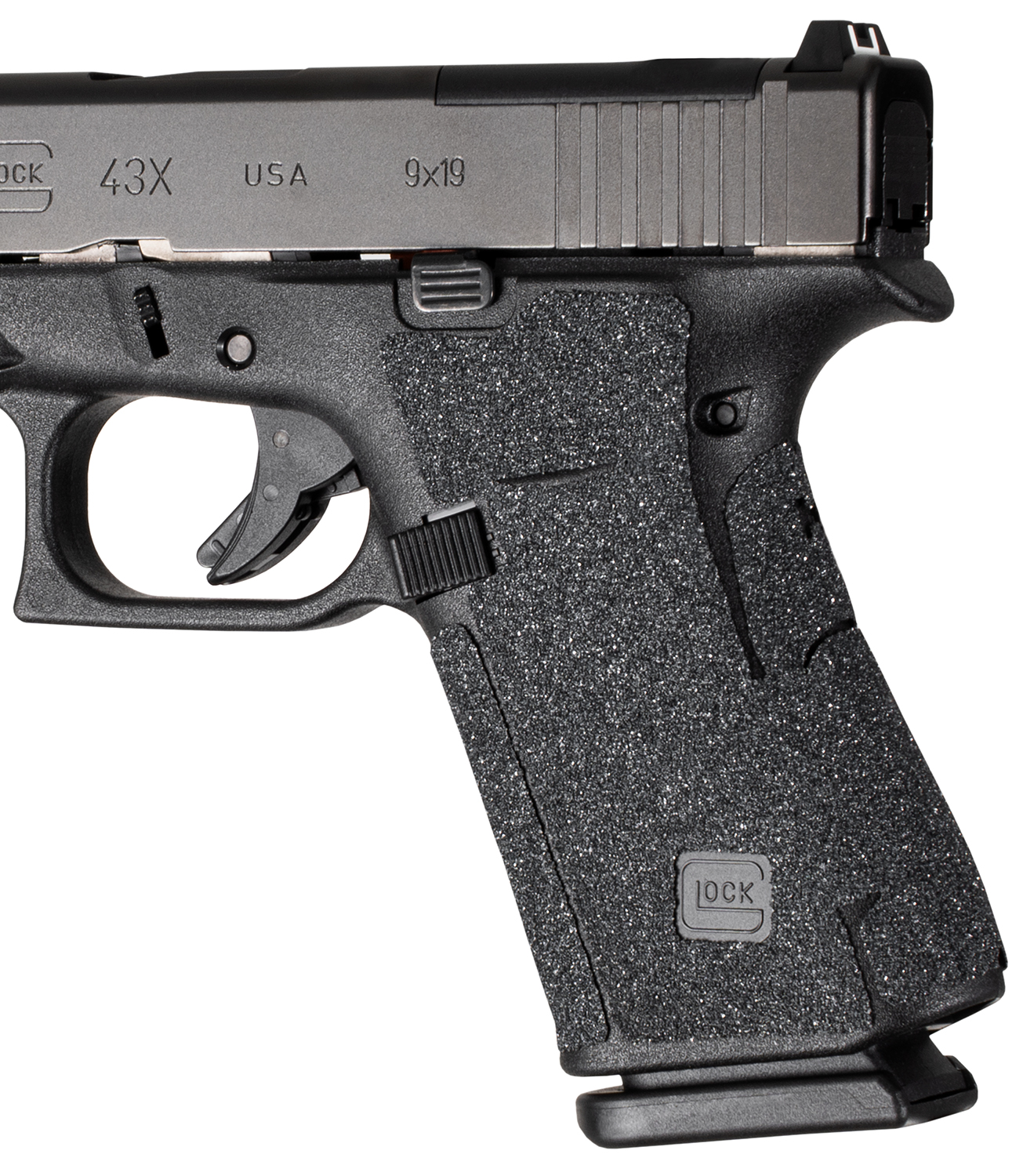 Glock 43X handgun side profile