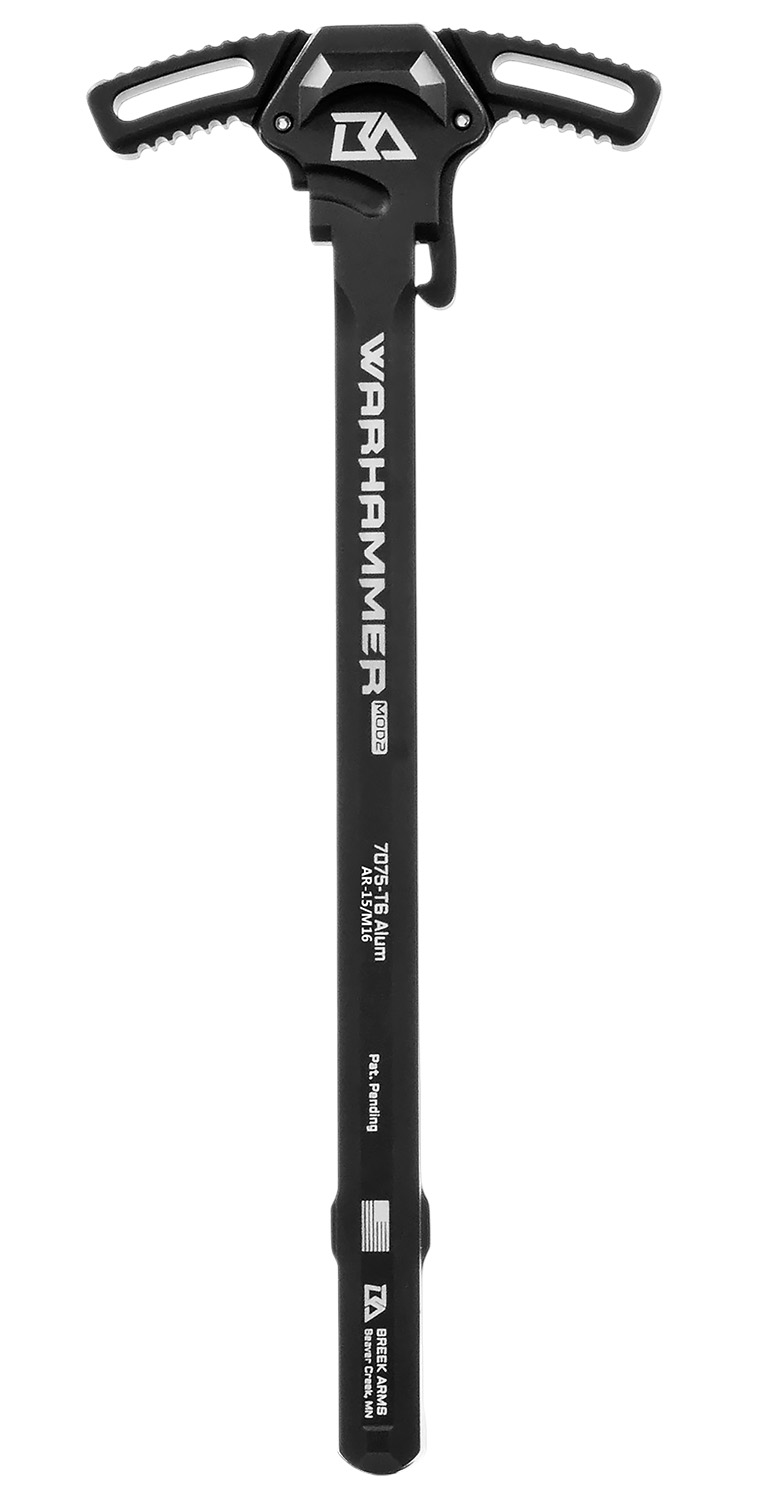 Black Warhammer charging handle for AR-15 rifles