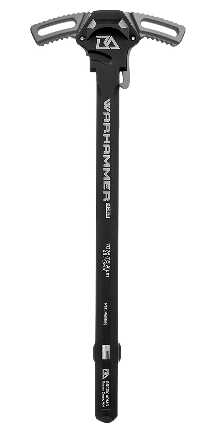 Black Warhammer charging handle for AR-15 rifles