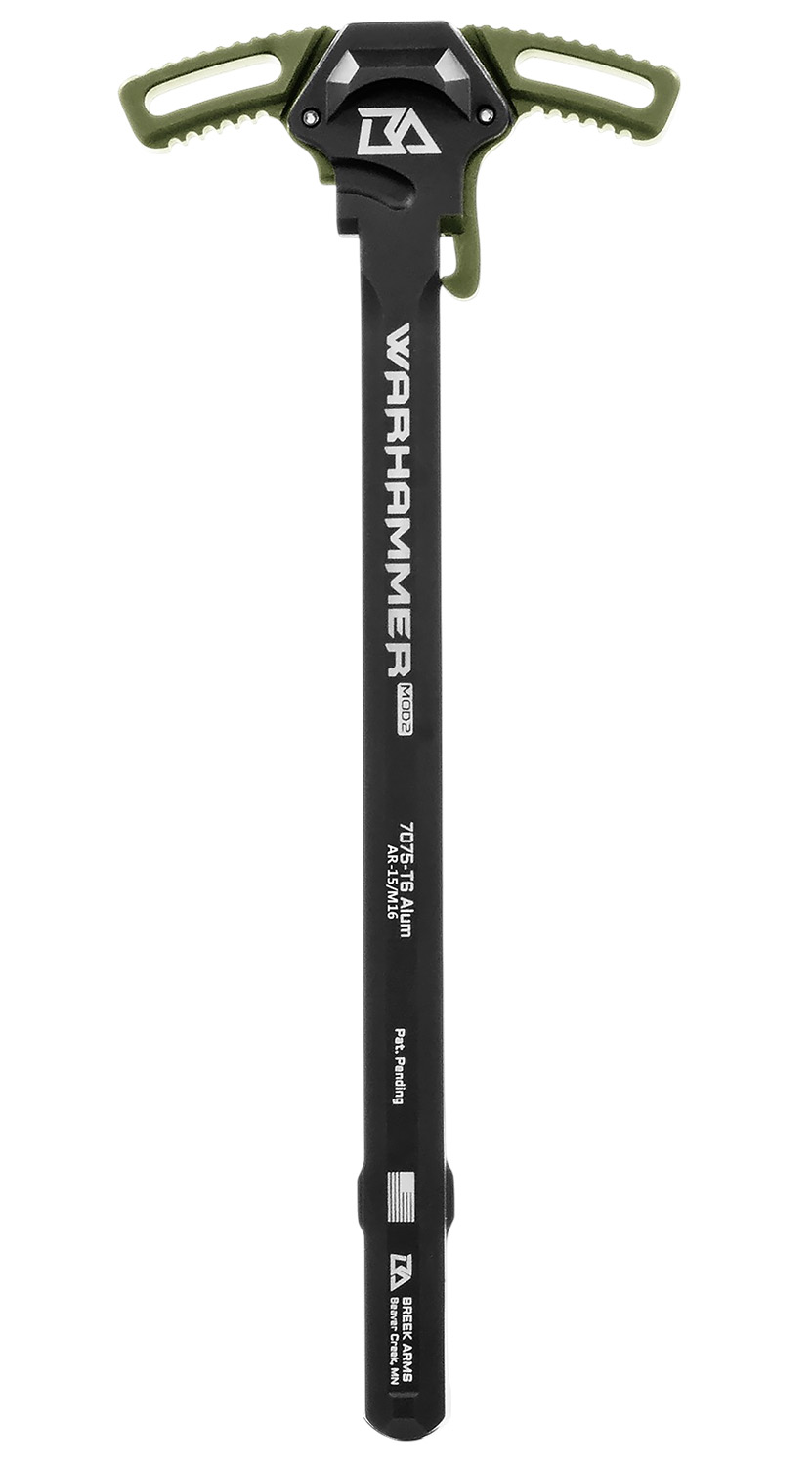 AR-15 charging handle with ergonomic grips.