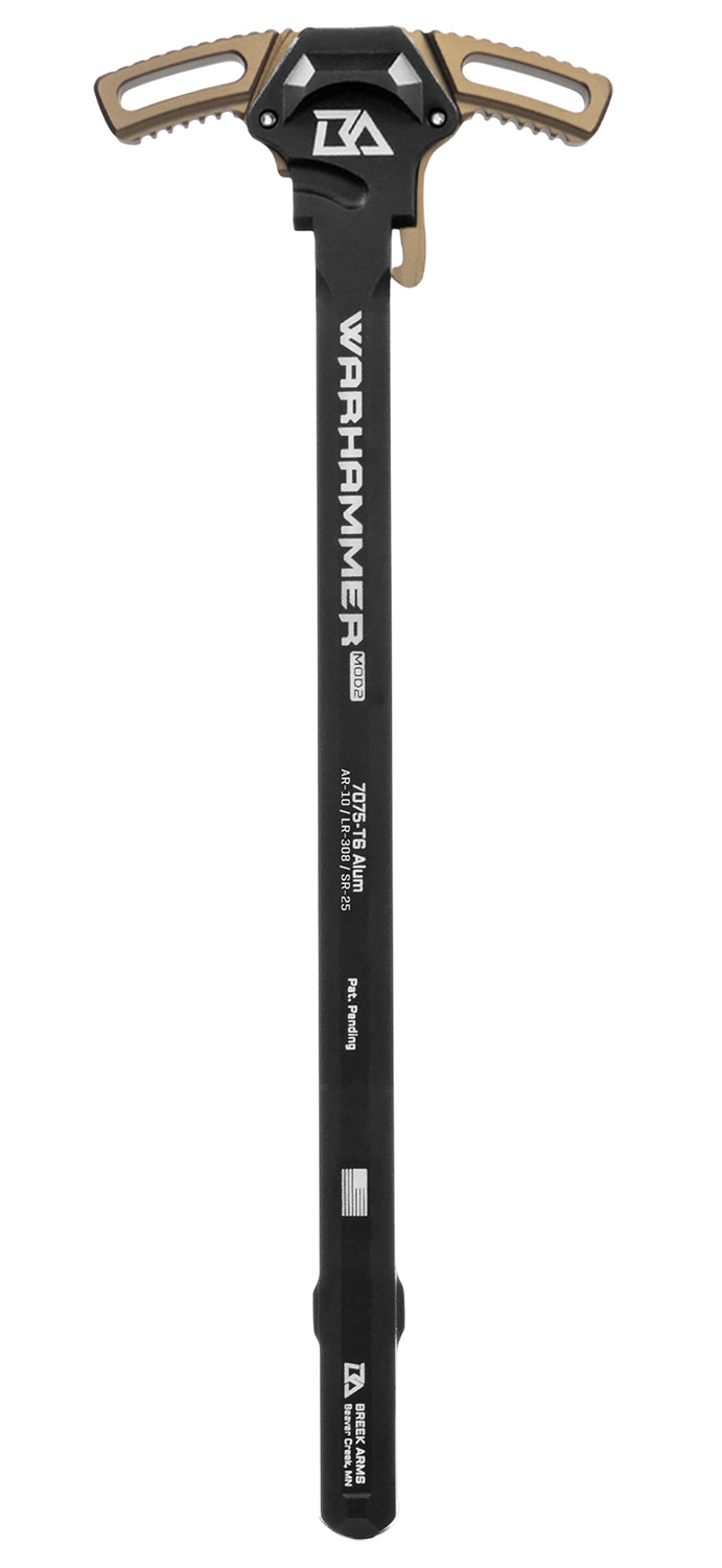 Warhammer charging handle for firearms.