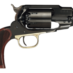 Detailed image of a vintage revolver.