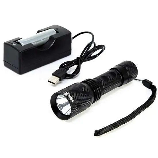 Rechargeable flashlight and battery charging station.