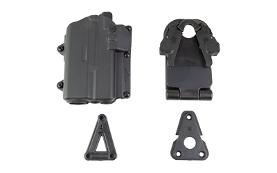 Black mechanical components for assembly or repair.