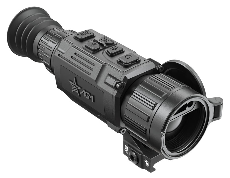 AGM thermal imaging monocular with control buttons.