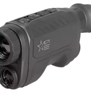 Compact night vision monocular with controls.
