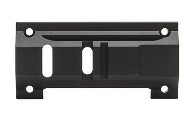 Black metal bracket with mounting holes.