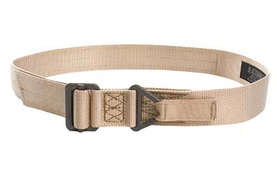 Desert tan tactical belt with buckle.