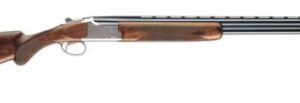 Side view of a double-barrel shotgun