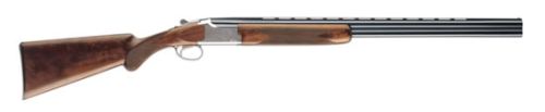 Side view of a double-barrel shotgun