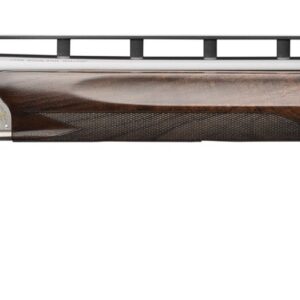 Side view of a detailed sporting shotgun.