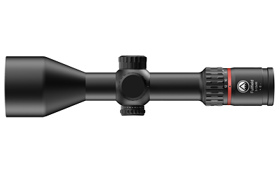 Black rifle scope with adjustment knobs