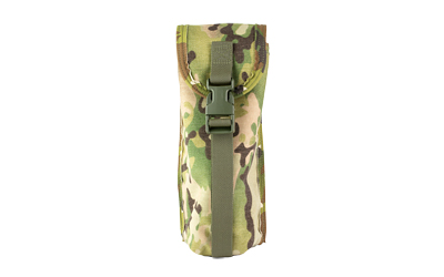 Camouflage utility pouch with a secure closure.