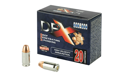 Box of DPX high velocity ammunition cartridges.