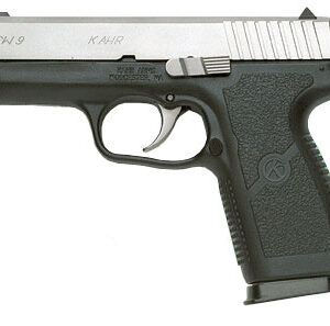 Side view of a semi-automatic pistol.