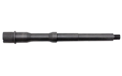 Black firearm barrel on a white background