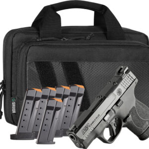 Smith & Wesson pistol with magazines and storage bag