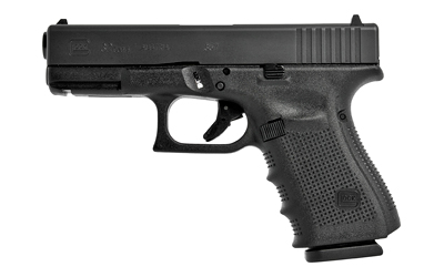Side view of a black semi-automatic pistol