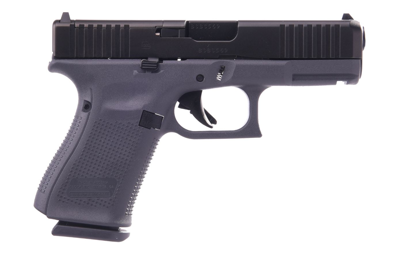 Side view of a Glock handgun