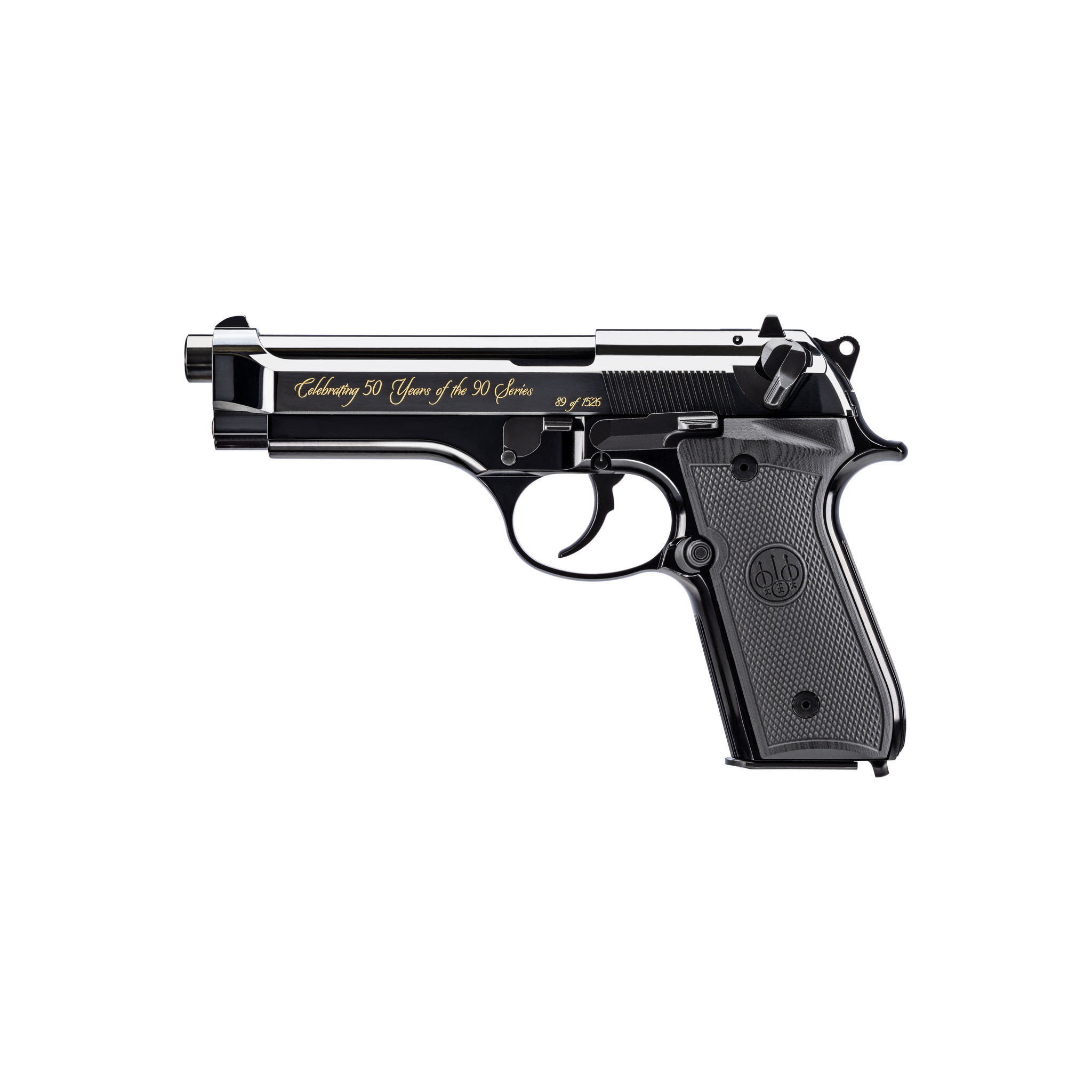Commemorative pistol celebrating 50 years of 90 Series.