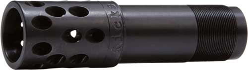 Black muzzle brake with multiple ventilation holes