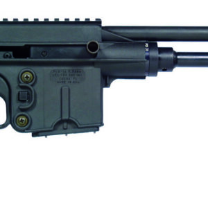 Black compact firearm with a tactical design.
