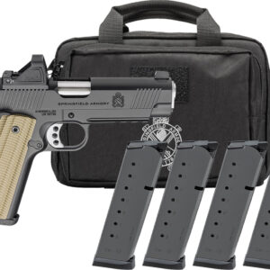 Springfield Armory pistol with magazine and case
