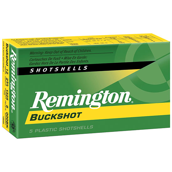 Box of Remington Buckshot plastic shotshells
