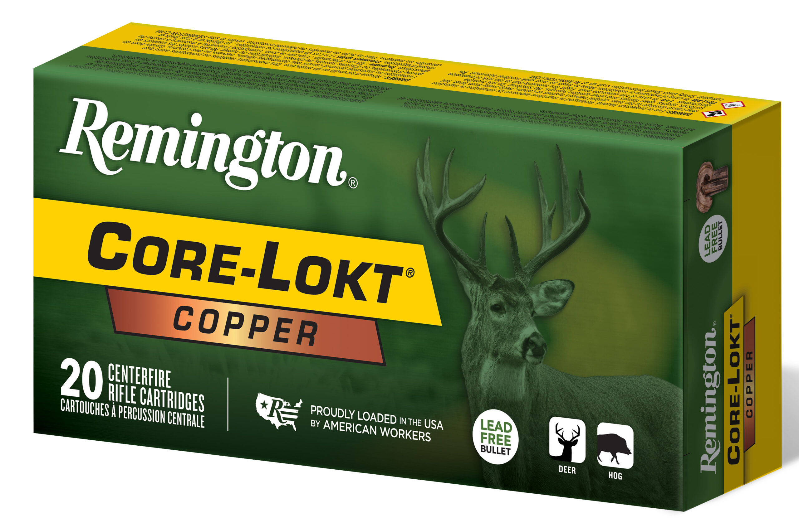Remington Core-Lokt Copper rifle cartridges packaging