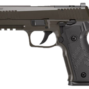 Side view of a modern handgun