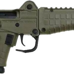 Olive green modular firearm with rail system