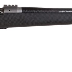 Side view of a modern rifle with carbon finish.