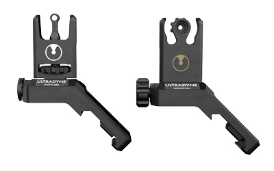 Two black firearm sight accessories from Ultradyne.