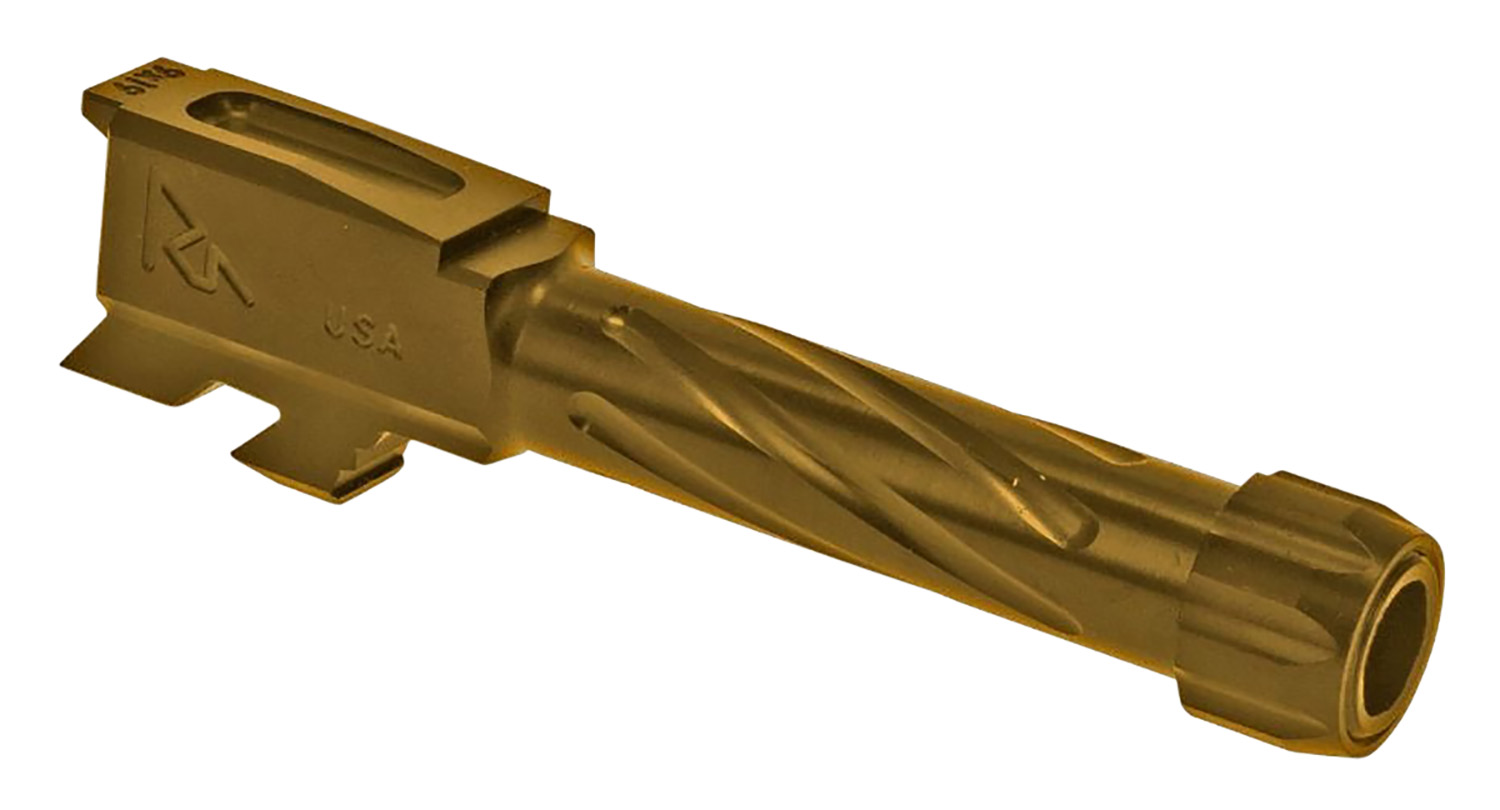 Machined firearm barrel with decorative twist design