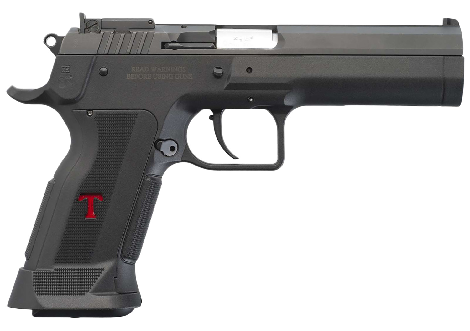 Tanfoglio IFG TFSTOCK3P40 Stock III  Full Size 40 S&W 13+1, 4.44" Black Polygonal Rifled Barrel, Black Serrated Slide, Black Polymer Frame w/Beavertail, Polymer Grip