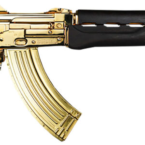 Gold-plated AK-47 rifle with black accents