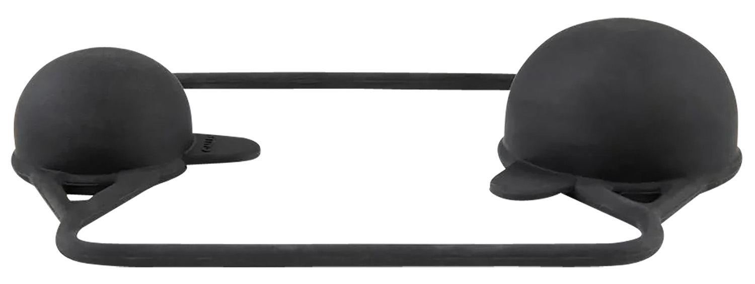 Two black silicone suction cups on a frame.