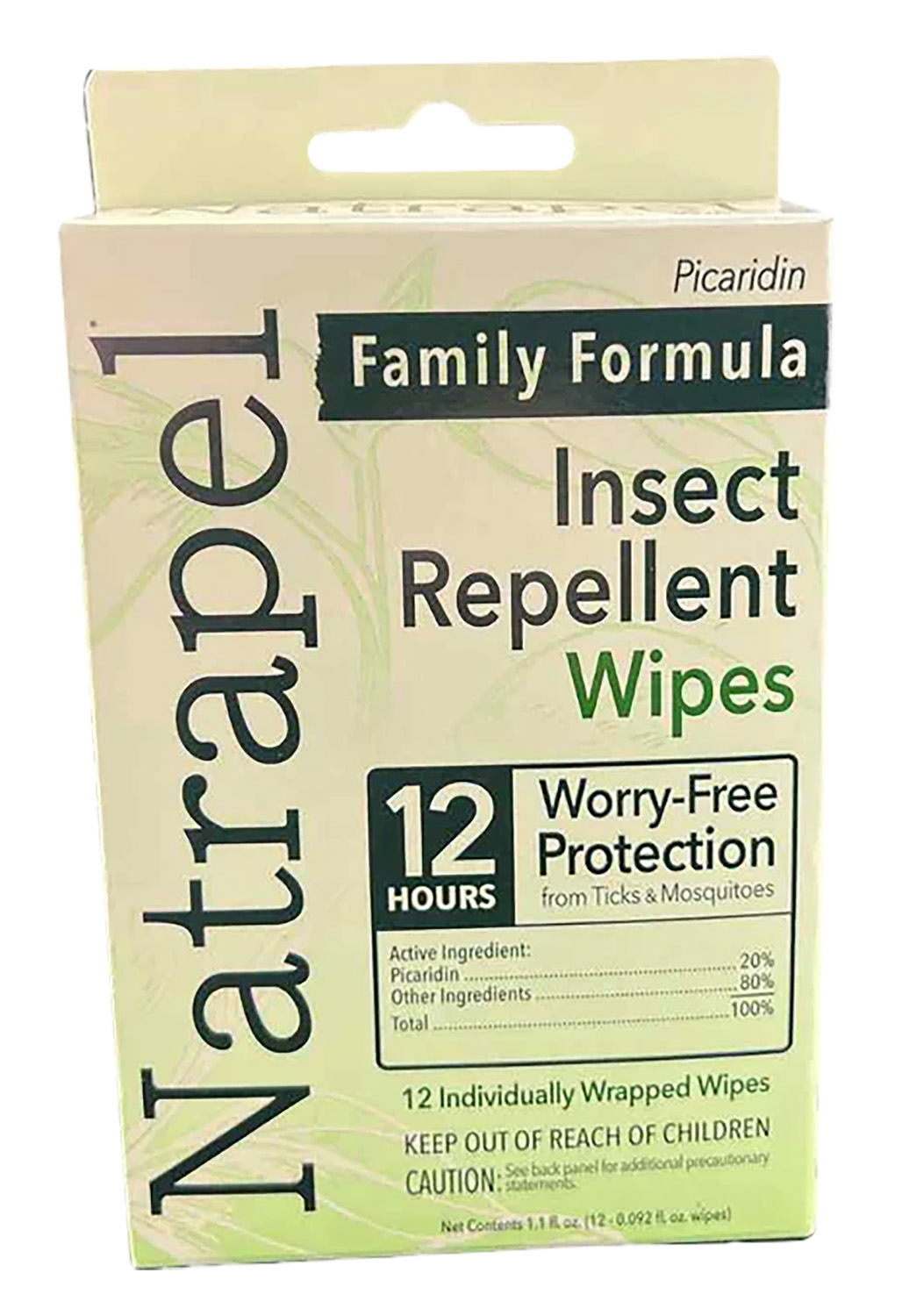 Natrapel Family Insect Repellent Wipes packaging
