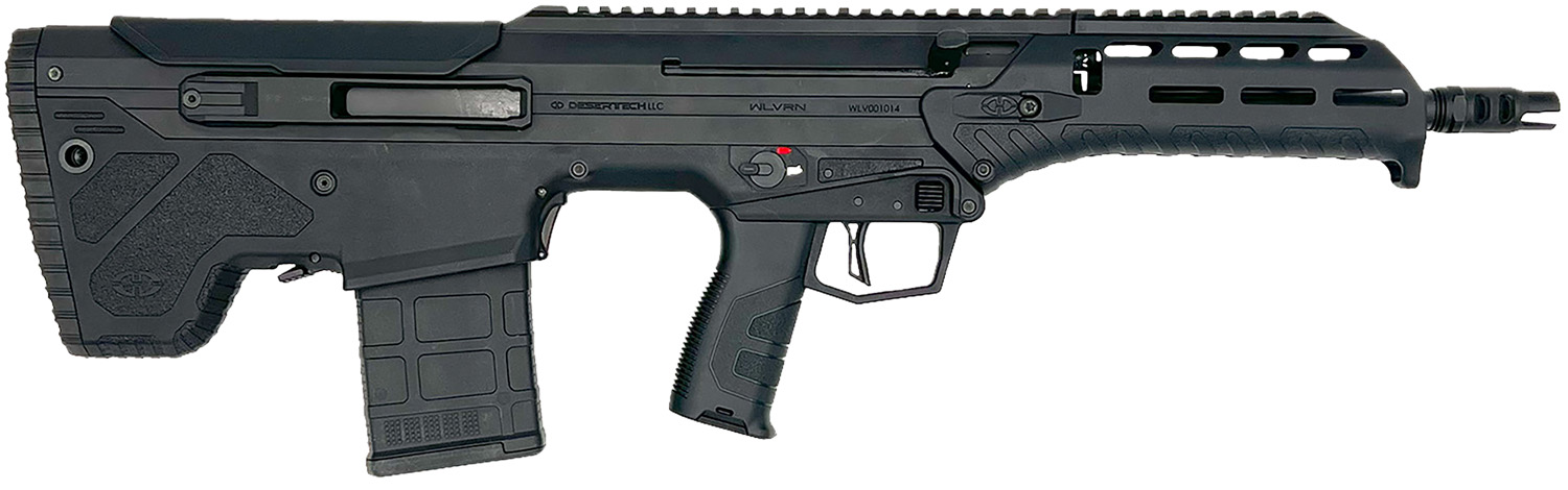 Black modern firearm with ergonomic design