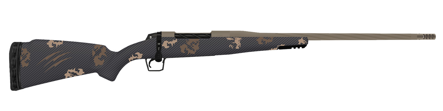 Fierce Firearms TWROG65CM18BRS Twisted Rogue 6.5 Creedmoor 18" Smoked Bronze Cerakote Steel Threaded Barrel, Drilled & Tapped Steel Receiver, LR Negative Comb Sonora Ambush Camo Carbon Fiber Stock