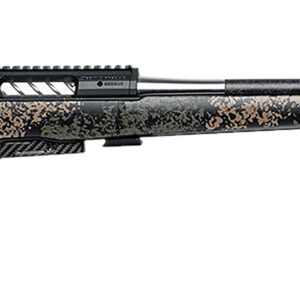 Side view of a modern hunting rifle.